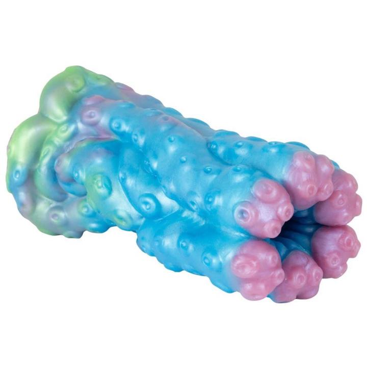 Silikonowy masturbator 16,2 cm z wypustkami i zamkniętym tunelem