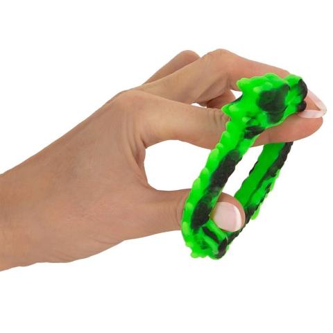 Silikonowy pierścień erekcyjny ze smoczym wzorem 4 cm bez wibracji