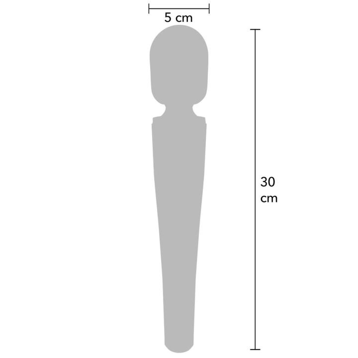 Czerwony masażer wand 30 cm – mocne wibracje, 5 poziomów, IPX7