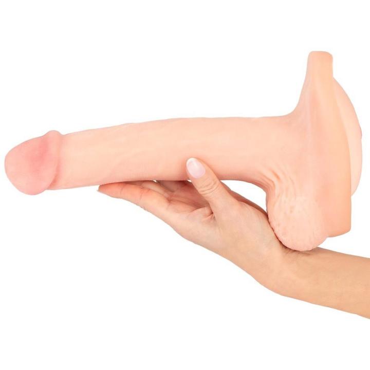 Przedłużka 3w1 masturbator i dildo 31 cm - miękka nakładka TPE
