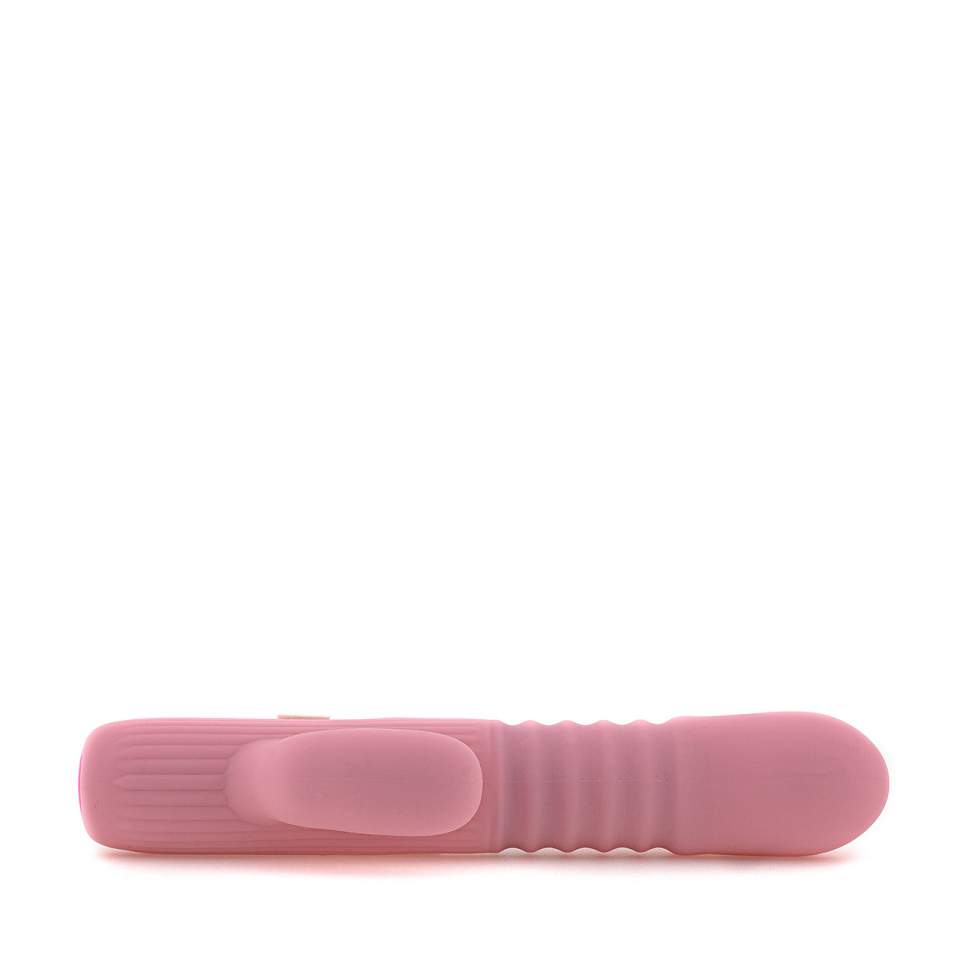 Różowy silikonowy wibrator króliczek ze stymulacją łechtaczki i 8 trybami pracy