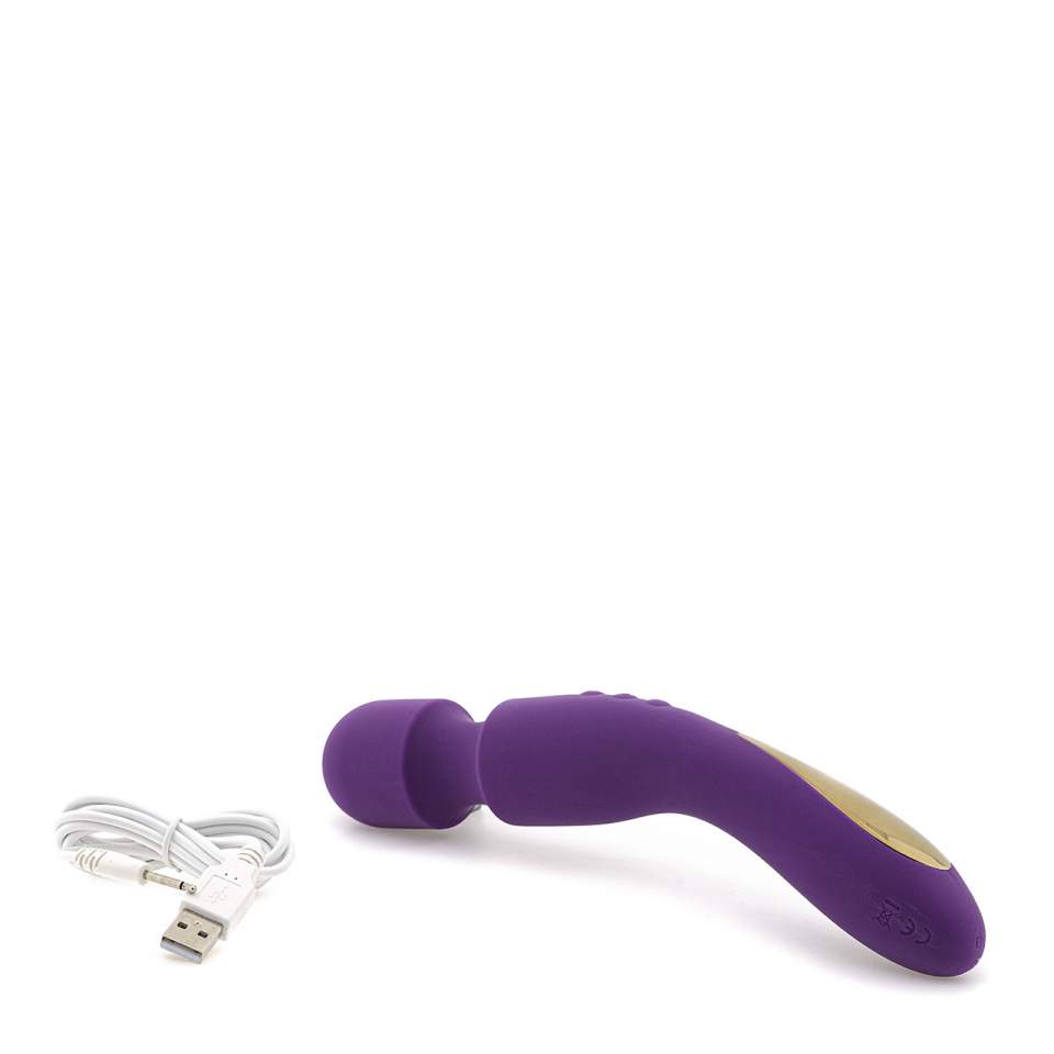 Fioletowy silikonowy masażer łechtaczki ze światłem LED – 7 funkcji wibracji