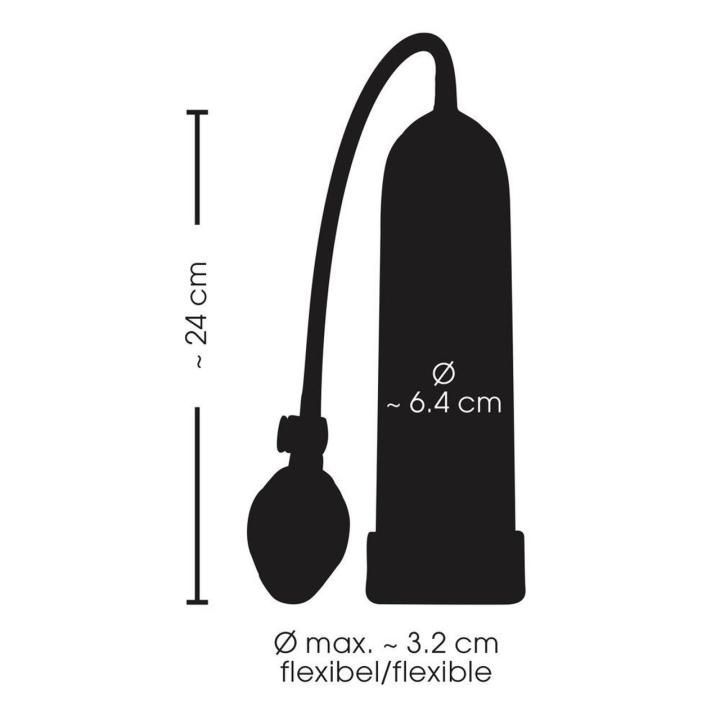 Pompa penisowa 24 cm ze skalą i silikonowym mankietem