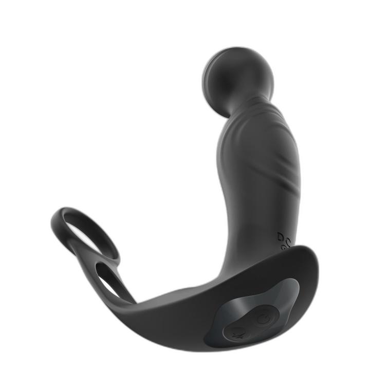 Wibrujący masażer prostaty z pilotem i ruchem obrotowym 16 cm
