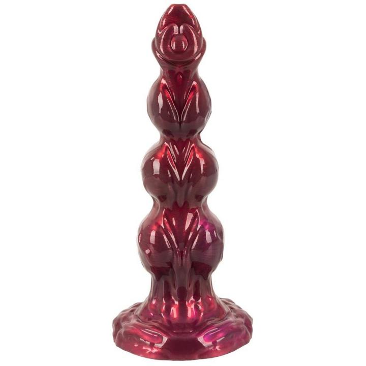 Silikonowe dildo z przyssawką 21,3 cm metaliczne do strap-on