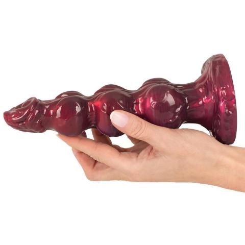 Silikonowe dildo z przyssawką 21,3 cm metaliczne do strap-on