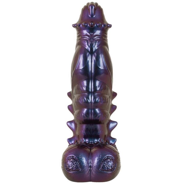 Metaliczne dildo z przyssawką 23,5 cm z płynnego silikonu