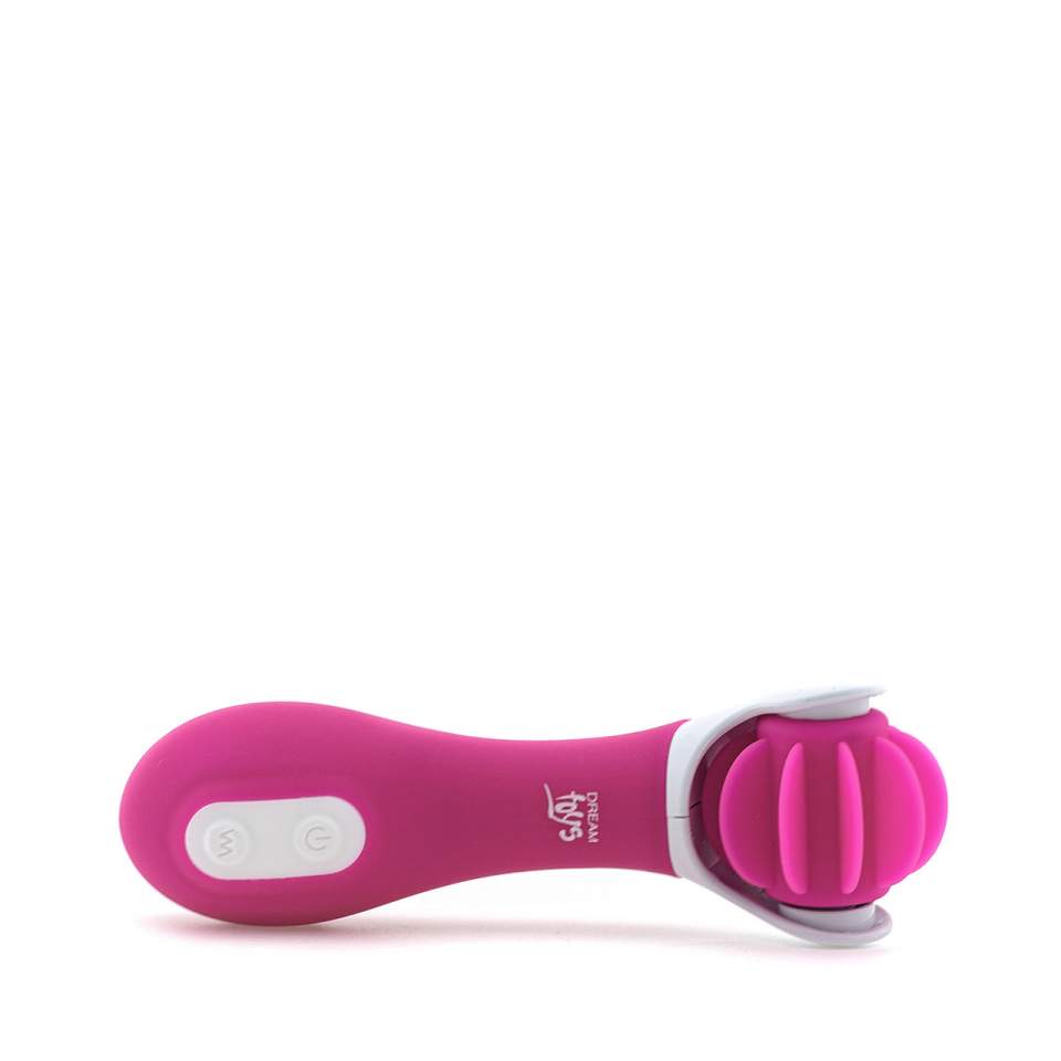Różowy silikonowy masażer łechtaczki z języczkami – 9 trybów pracy