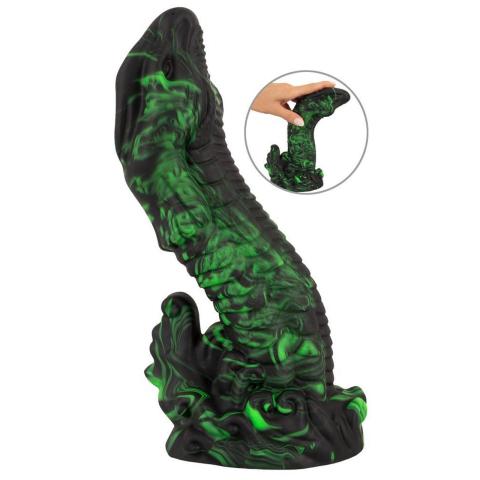 Dildo silikonowe z przyssawką 22 cm, teksturowane i elastyczne