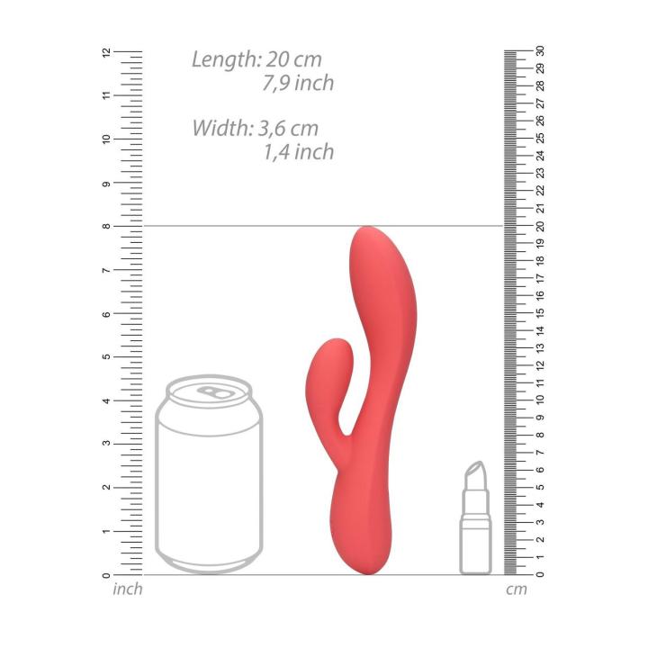 Różowy wibrator króliczek silikonowy 20 cm do punktu G i łechtaczki, 10 trybów