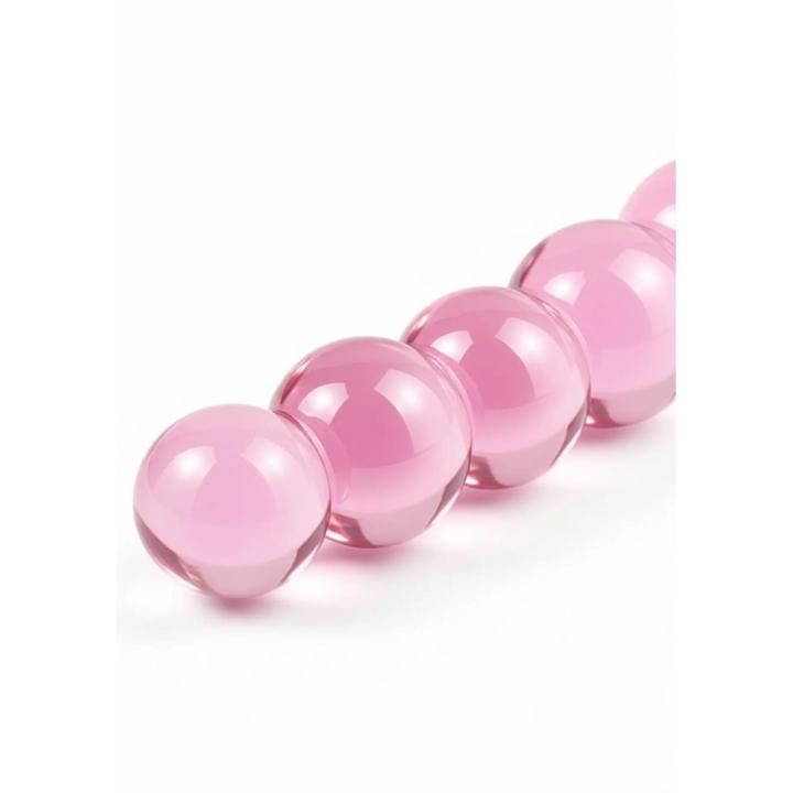 Szklane dildo analne z sercem 15 cm – stymulator ze szkła borokrzemowego