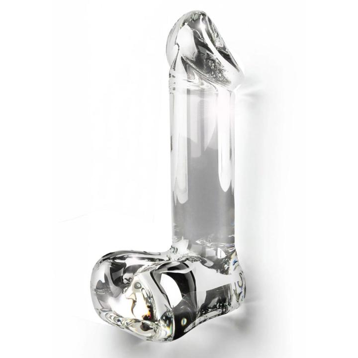 Szklane dildo 17,5 cm z borokrzemowego szkła - zabawy temperaturą