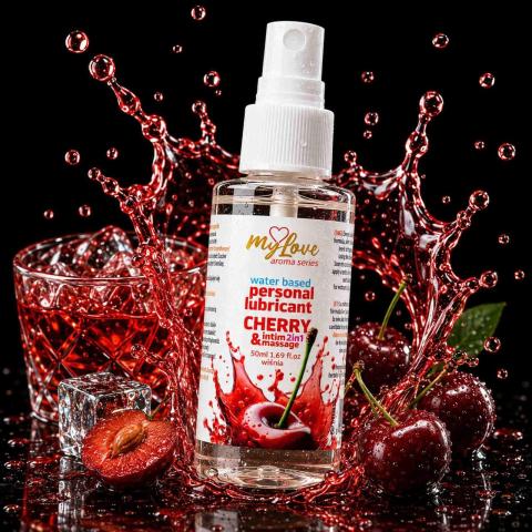 Wiśniowy żel intymny i do masażu 2w1 wodny 50 ml
