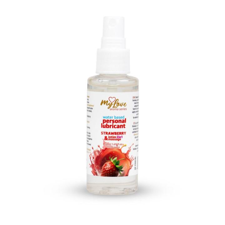 Wodny żel intymny i do masażu 2w1 truskawka 50 ml