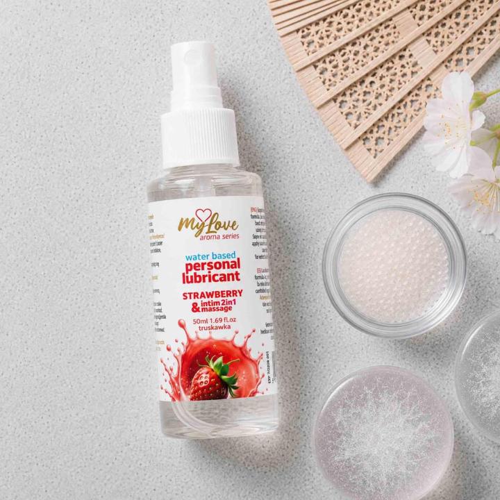 Wodny żel intymny i do masażu 2w1 truskawka 50 ml