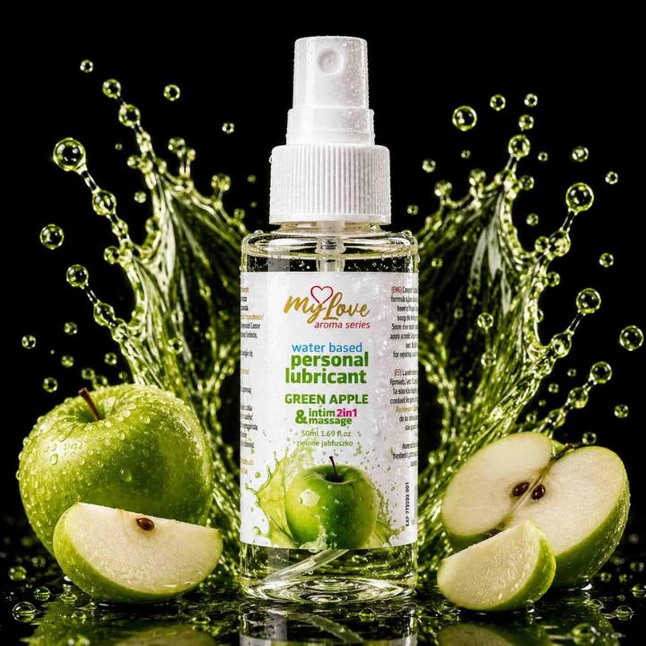 Żel intymny i do masażu 2w1 zielone jabłko 50 ml na wodnej bazie
