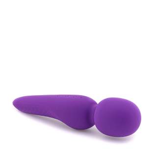 Fioletowy silikonowy masażer łechtaczki w kształcie różdżki - 7 trybów wibracji