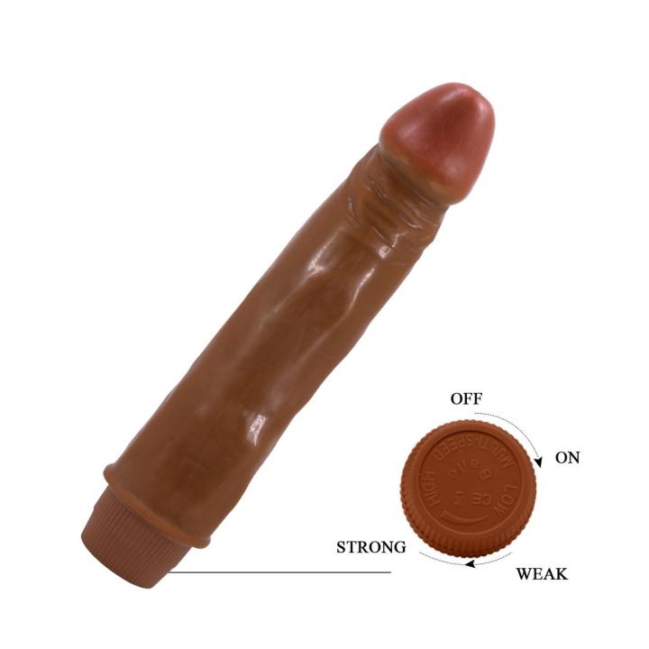Realistyczny wibrator 21,1 cm z regulacją wibracji na 2x AA