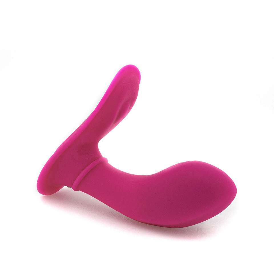 Różowy silikonowy masażer łechtaczki z wibracjami i bezprzewodowym pilotem