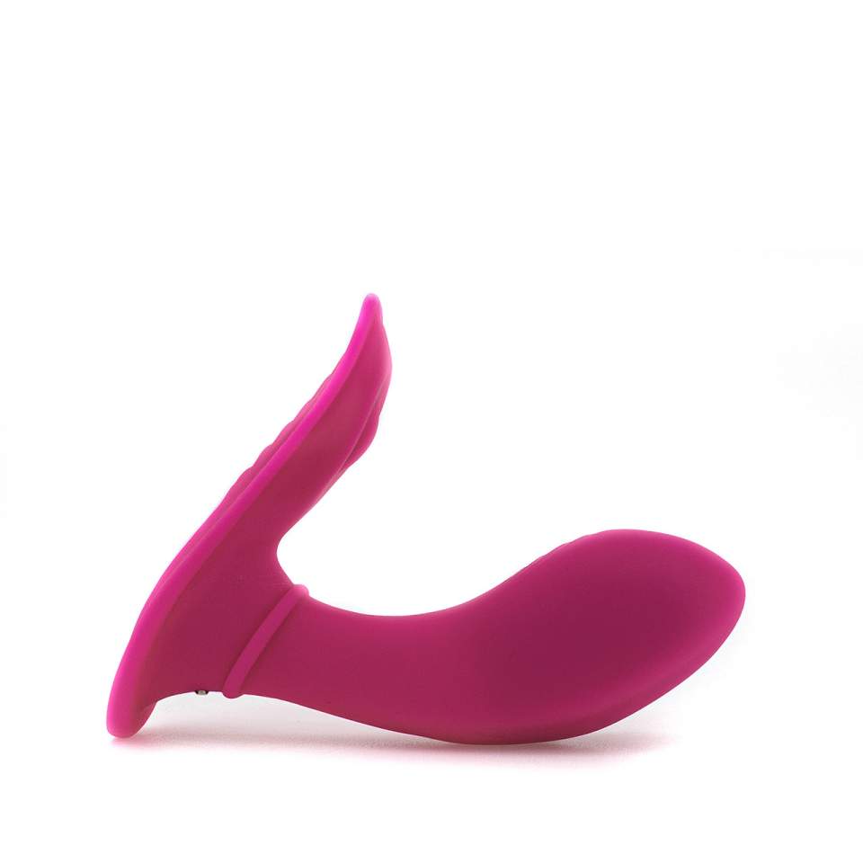 Różowy silikonowy masażer łechtaczki z wibracjami i bezprzewodowym pilotem