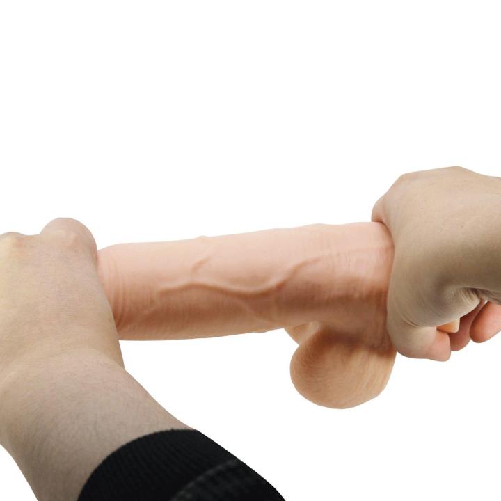 Realistyczne wibrujące dildo 21,6 cm z przyssawką i sterowaniem na kablu