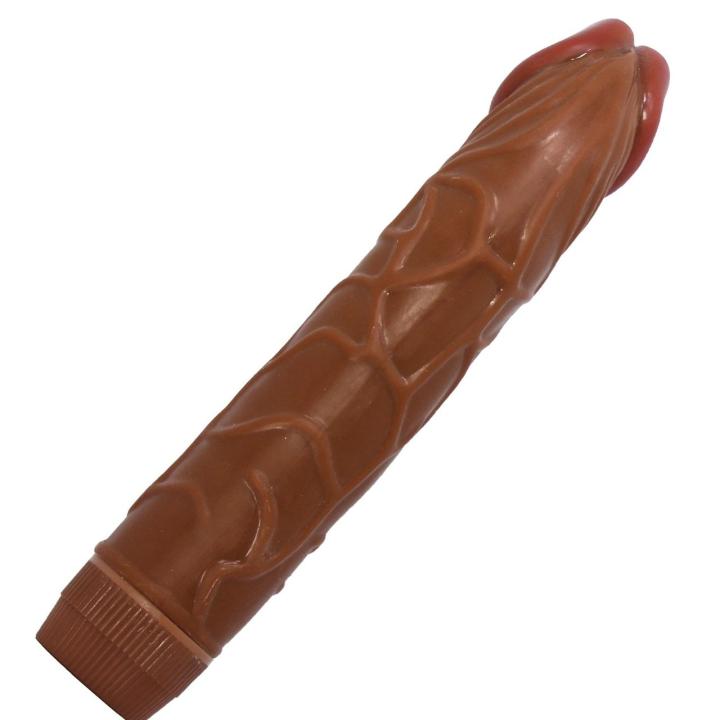 Realistyczne dildo wibrujące 22 cm na baterie AA z regulacją wibracji