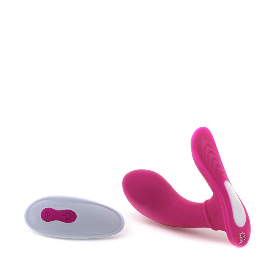 Różowy silikonowy masażer łechtaczki z wibracjami i bezprzewodowym pilotem