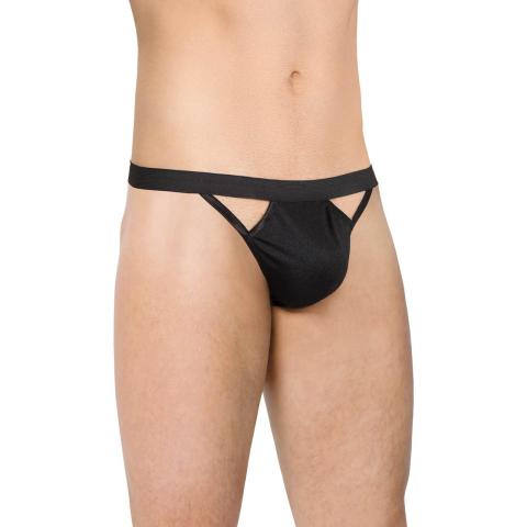 Czarne męskie stringi one size mocno wycięte