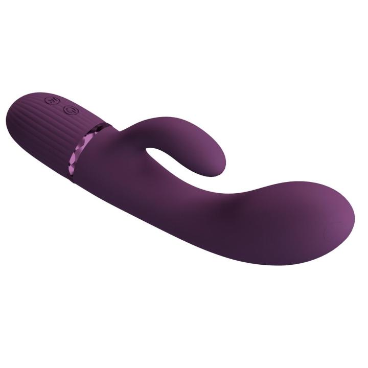 Wibrator króliczek silikonowy 18 cm fioletowy - 10 trybów wibracji