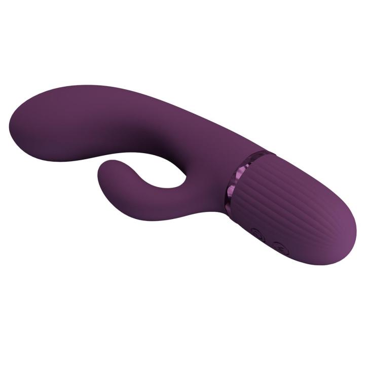 Wibrator króliczek silikonowy 18 cm fioletowy - 10 trybów wibracji