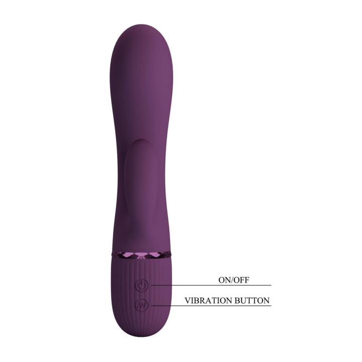 Wibrator króliczek silikonowy 18 cm fioletowy - 10 trybów wibracji