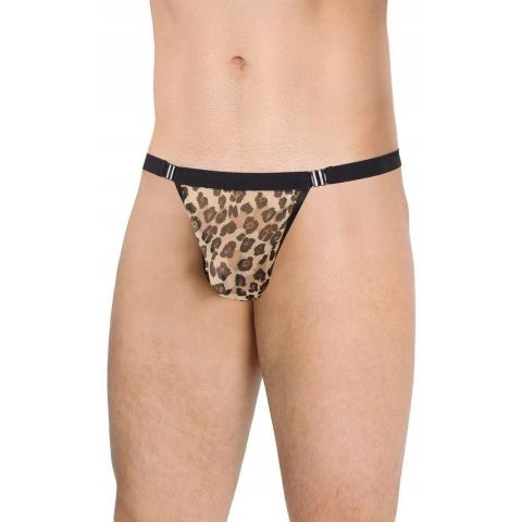 Panterkowe stringi męskie one size z bocznym zapięciem