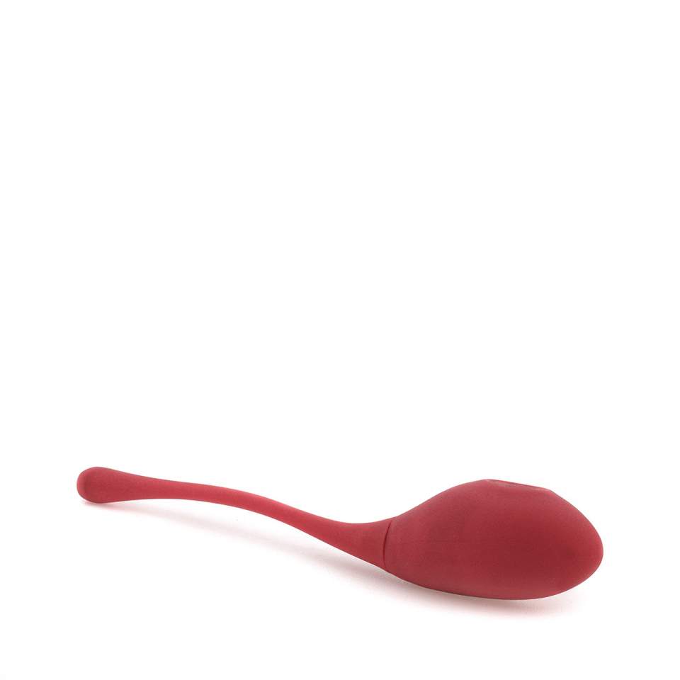 Czerwone silikonowe jajko wibrujące z diamentem