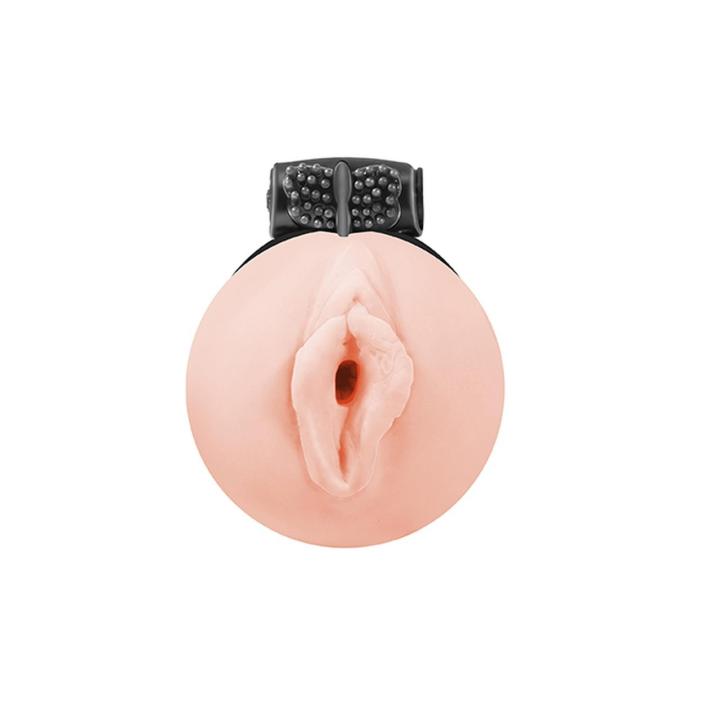 Masturbator wagina z pierścieniem wibracyjnym i kolcami, TPR