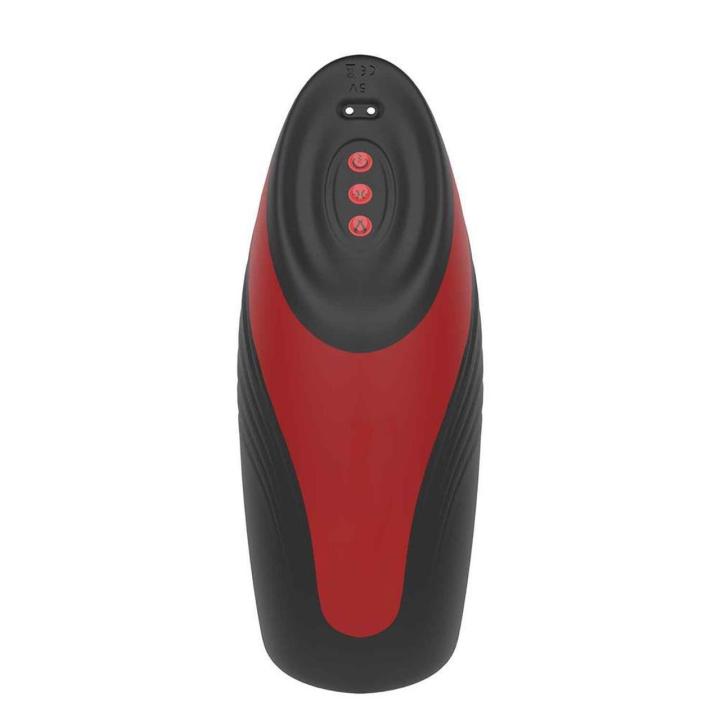 Masturbator z podgrzewaniem, ssaniem i wibracjami IPX6 USB 19,3 cm