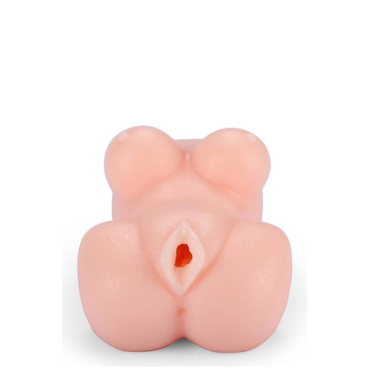 Masturbator wagina z wibracją i otwartym końcem, TPE 13 cm
