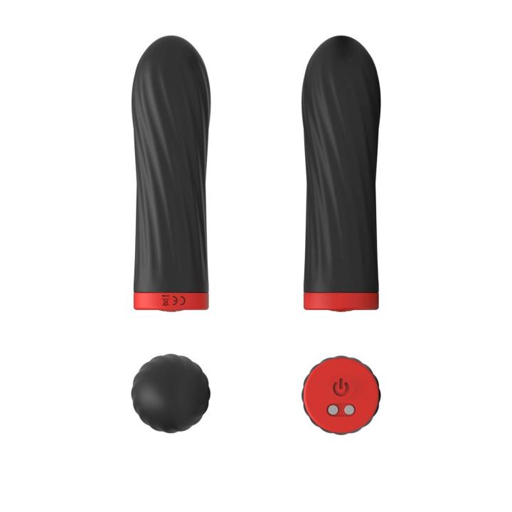 Mini wibrator silikonowy USB 10 trybów, wodoodporny, czarny