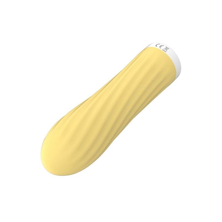 Mini masażer silikonowy USB 10 trybów żółty wodoodporny