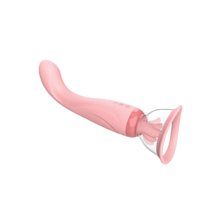 Wibrator 4w1 z ssaniem, lizaniem i wibracjami, wodoodporny, USB