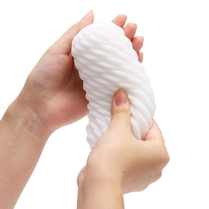 Wielorazowy masturbator 3D premium z falistą strukturą i lubrykantem