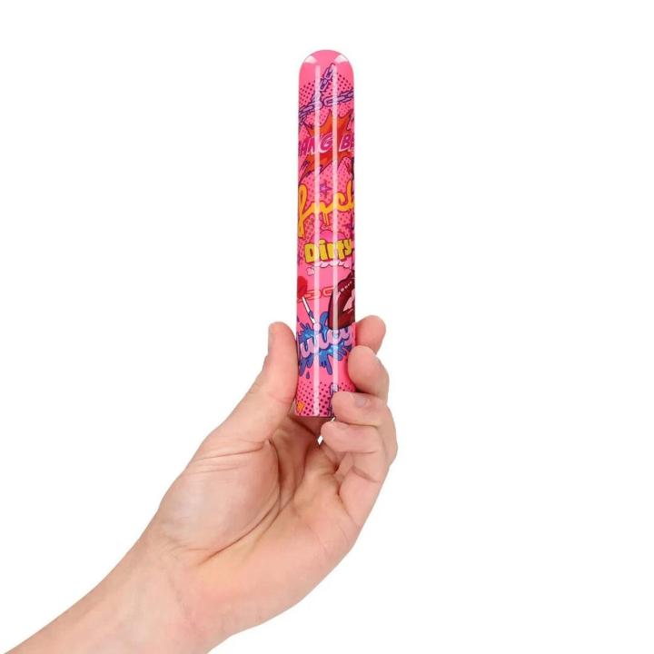 Różowy wibrator ładowany USB pop art – klasyczny wibrator o ergonomicznym kształcie