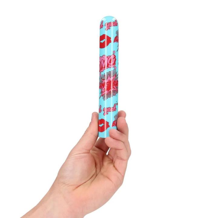 Niebieski wibrator klasyczny na akumulator – ładowanie USB, mocne wibracje