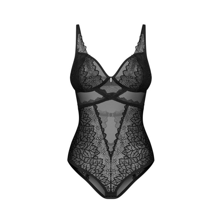 Koronkowe body z siateczką L/XL - eleganckie i elastyczne dopasowanie
