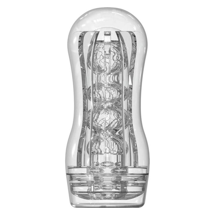 Przezroczysty masturbator z efektem ssania i regulacją podciśnienia 18 cm