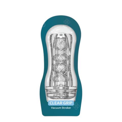 Przezroczysty masturbator z efektem ssania i regulacją podciśnienia 18 cm