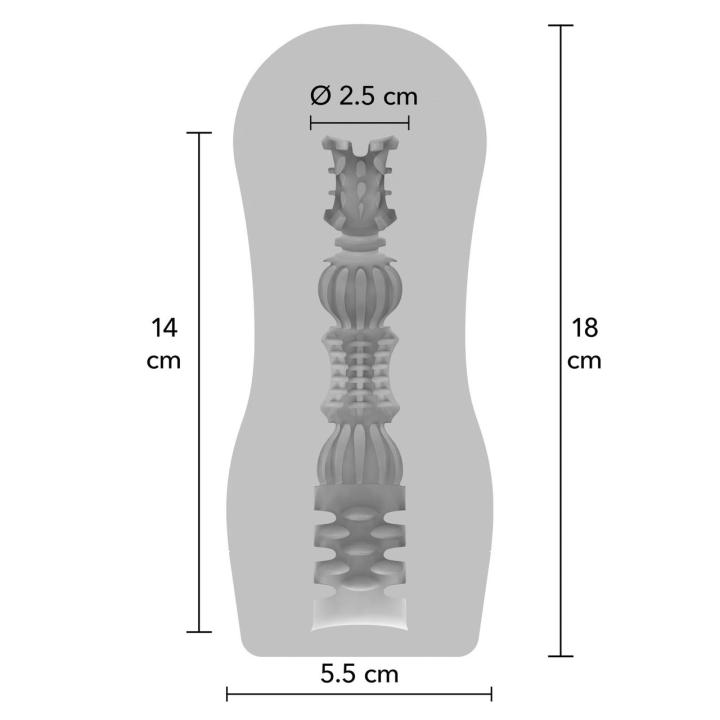 Przezroczysty masturbator próżniowy z regulacją ssania 18 cm
