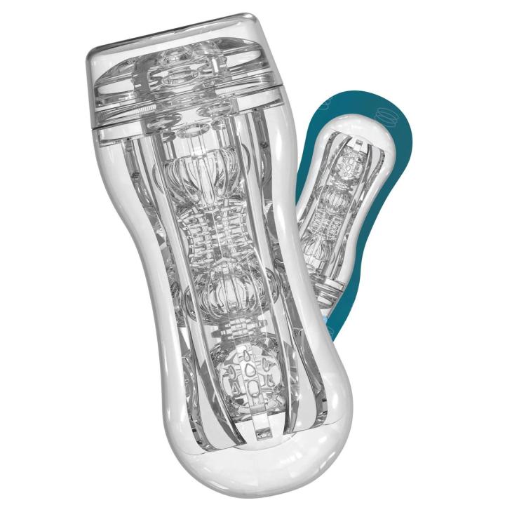Przezroczysty masturbator próżniowy z regulacją ssania 18 cm