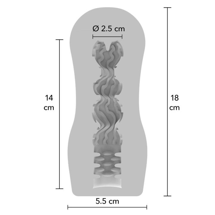Przezroczysty masturbator próżniowy z regulacją ssania 18 cm