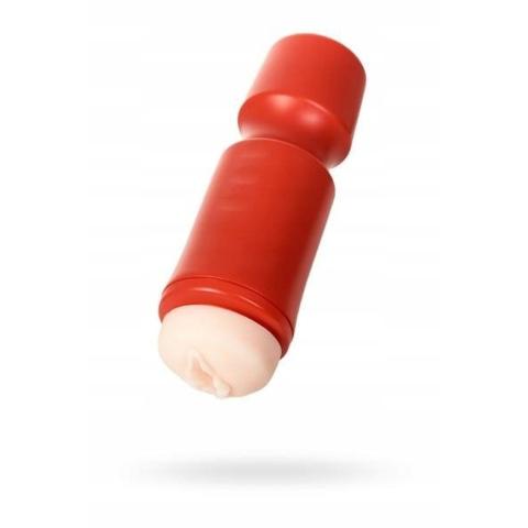 Kompaktowy masturbator w fiolce z ustami 24 cm TPE