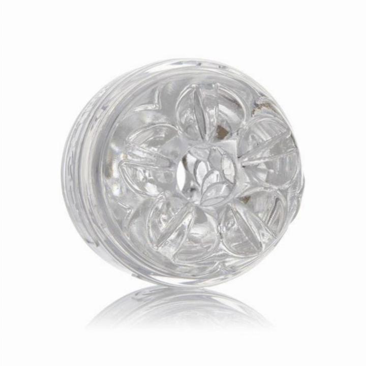 Transparentny masturbator męski z wyjmowanym wkładem i rowkami Fleshlight